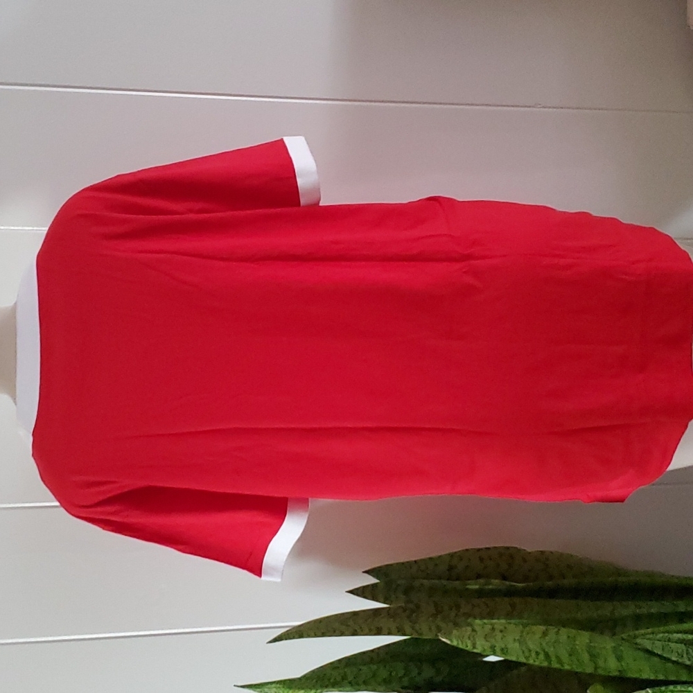 Pink Victoria's Secret Women's Ringer Tee Shirt Top Red Size XL/XG/EG/170/112A - Picture 4 of 7